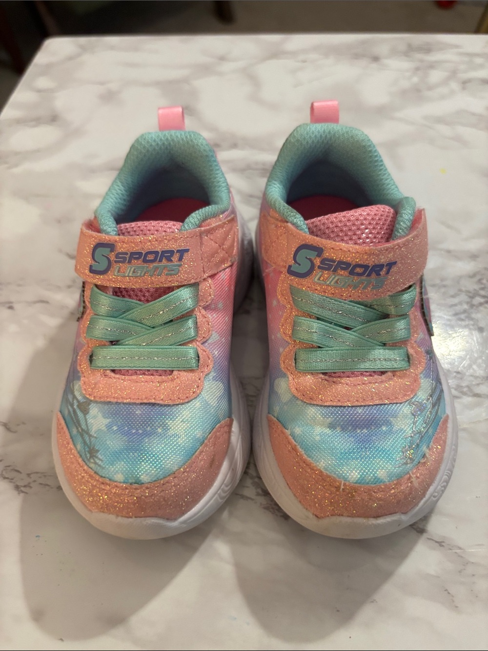 Skechers Kids Light-Up Sneakers in Pink, Aqua & Blue